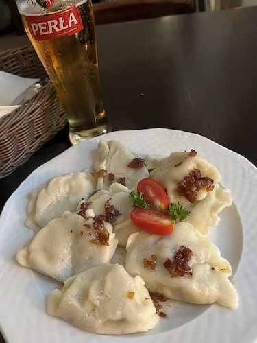 Traditionelles Essen im Gospoda Kwiaty Polskie
